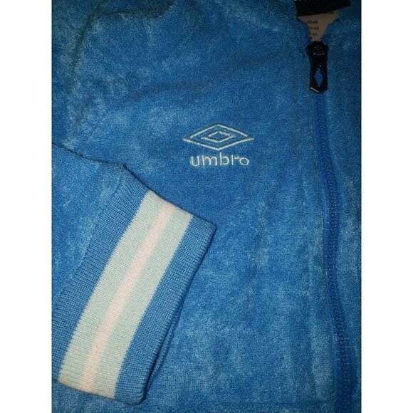NWOT Umbro Girls Size XS 4/5 Blue Zip Up Jacket - Picture 2 of 4